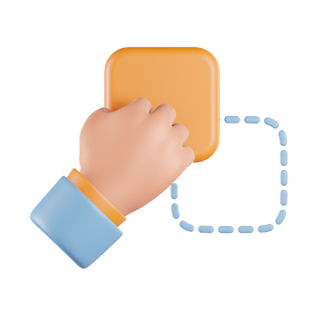 Gesture Drag And Drop  3D Icon