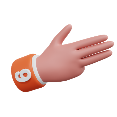 Gesture Numbers 9 3D Icon