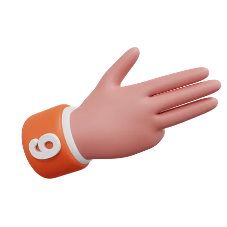 Gesture Numbers 9 3D Icon