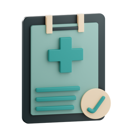 Gesundheitsbericht  3D Icon