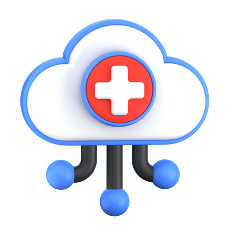 Gesundheitsdaten-Cloud  3D Icon