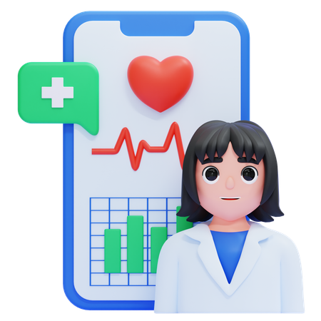 Gesundheitsdiagramm  3D Icon