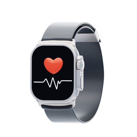 Smartwatch mit Gesundheitsmonitor  3D Icon