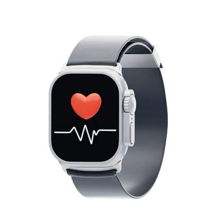 Smartwatch mit Gesundheitsmonitor  3D Icon