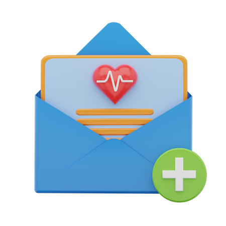 E-Mail im Gesundheitswesen  3D Icon