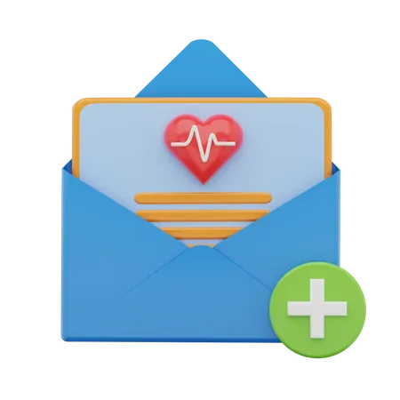 E-Mail im Gesundheitswesen  3D Icon