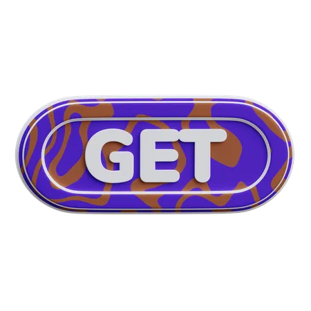 Get Button  3D Icon