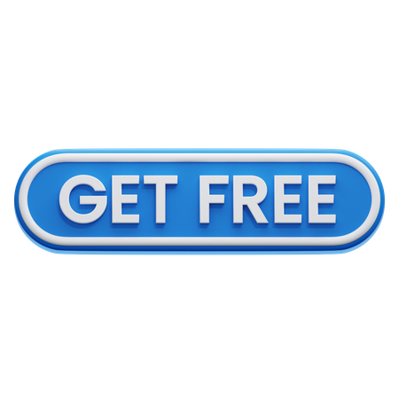 Get Free Button  3D Icon