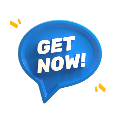 Get Now Bubble Chat  3D Icon