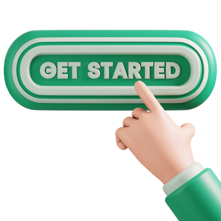 Get started button  3D Icon