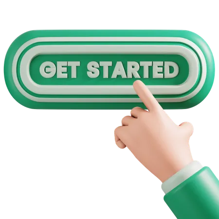 Get started button  3D Icon