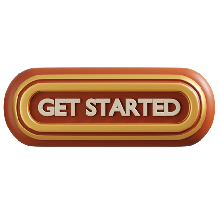 Get started button  3D Icon