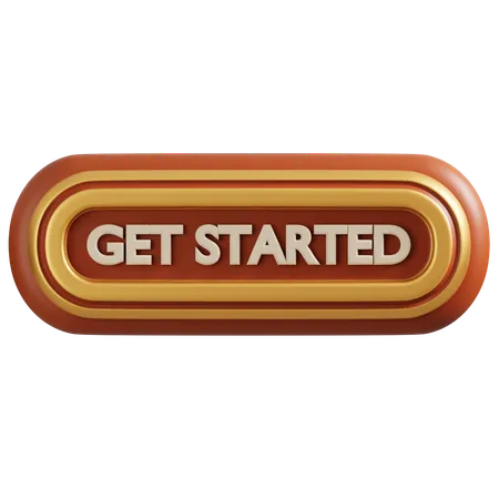 Get started button  3D Icon