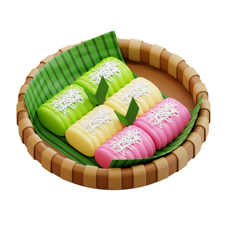 Getuk indonesian cassava cake  3D Icon