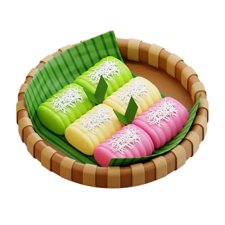 Getuk indonesian cassava cake  3D Icon