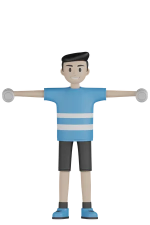 Mann Sport Charakter 3D Illustration