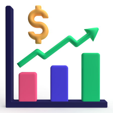 Gewinndiagramm  3D Icon