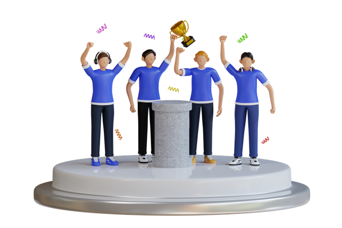 Gewinnerteam des E-Sport-Wettbewerbs  3D Icon