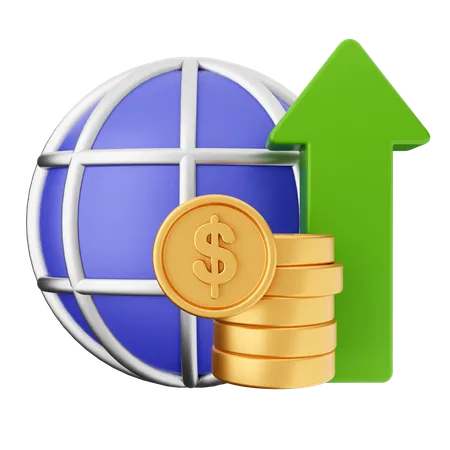 Gewinn steigern Finanzen  3D Icon