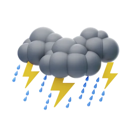 Gewitter  3D Icon