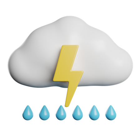 Gewitter  3D Icon