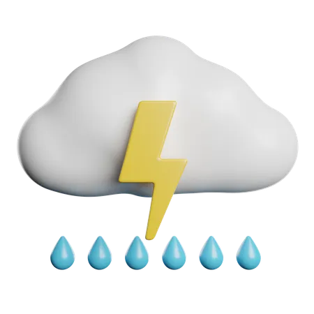 Gewitter  3D Icon