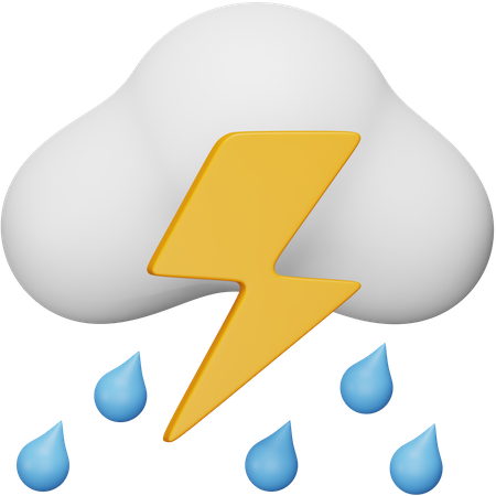 Gewitter  3D Icon