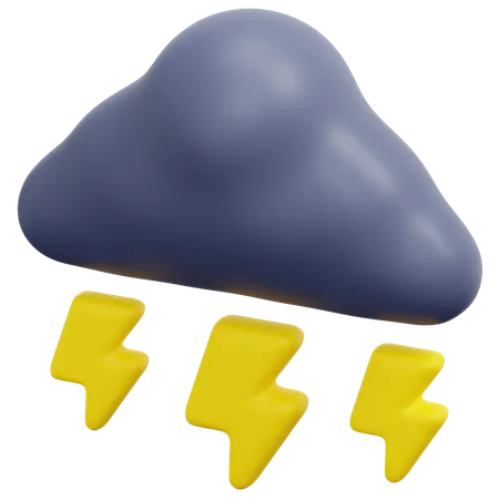 Gewitter  3D Icon