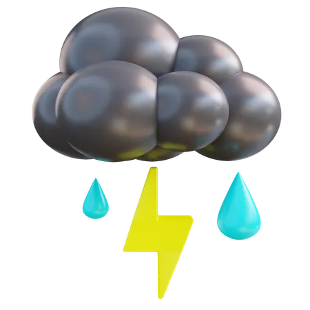 Gewitter  3D Icon