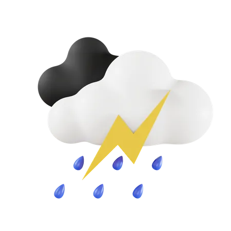 Gewitter  3D Icon