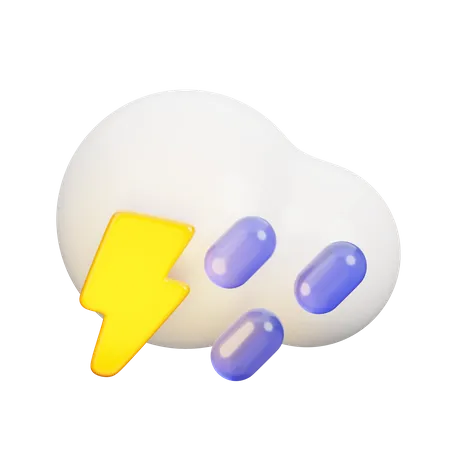 Gewitter  3D Icon