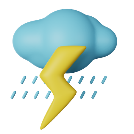 Gewitter  3D Icon