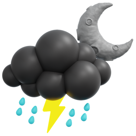 Gewitter in der Nacht  3D Icon