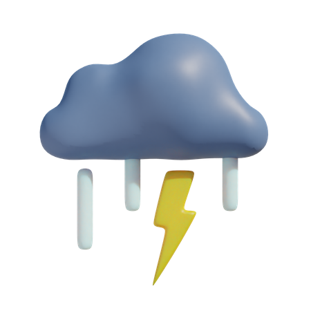 Gewitter Regen  3D Illustration