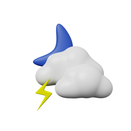 Gewitter Nacht  3D Illustration