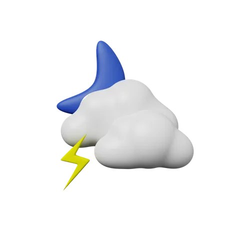 Gewitter Nacht  3D Illustration