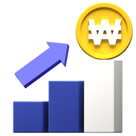 Gewonnenes Diagramm  3D Icon