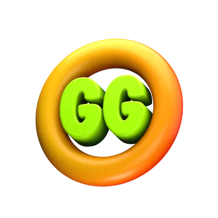 Gg  3D Sticker