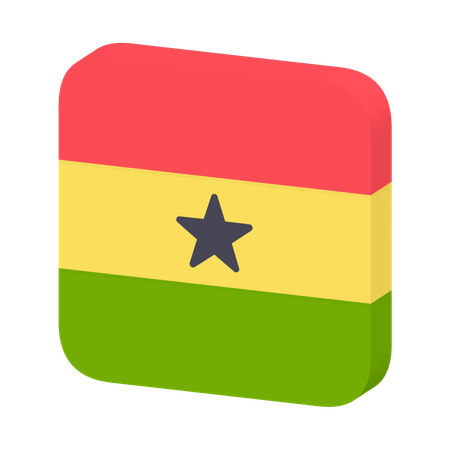 Ghana Flag  3D Icon