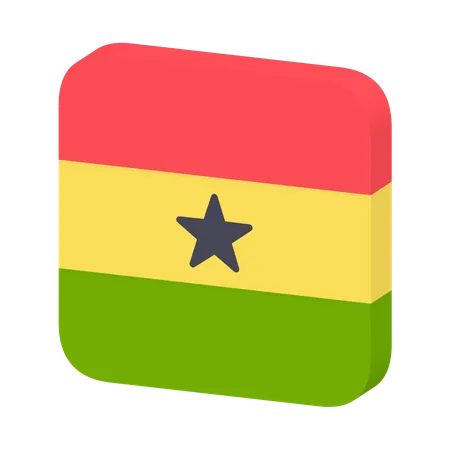 Ghana Flag  3D Icon