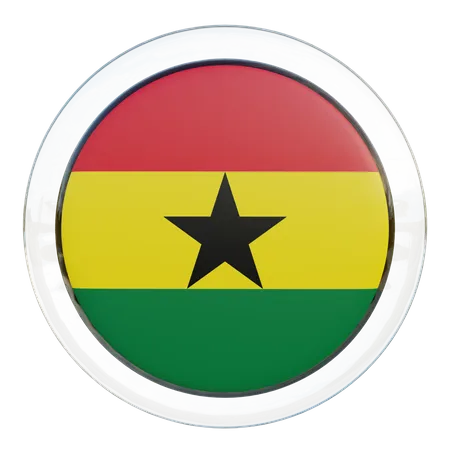 Ghana Flag Glass  3D Flag