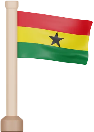 Ghana-Flagge  3D Icon