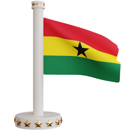 Ghanaische Nationalflagge  3D Icon