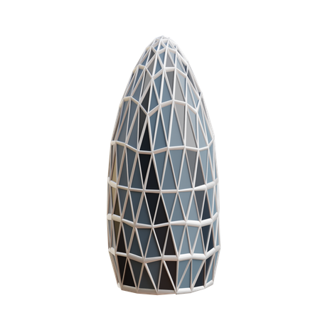 Gherkin Building  3D Icon