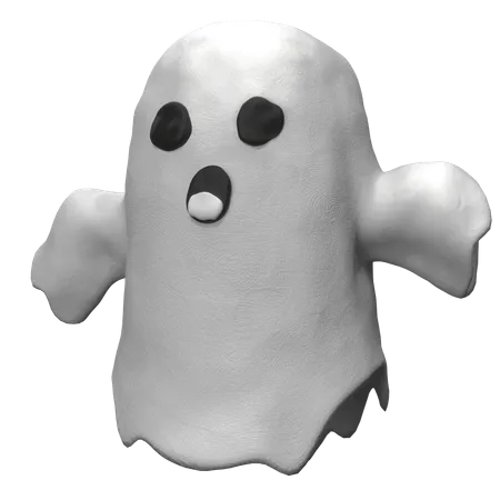 Ready To Use Png Ghost 3 D Icon In A Clay Style Featuring Various Viewing Angles Front 30 60 Side Perfect For Halloween Decoration And Suitable For Enhancing Your Digital Platform Website Campaign Or Social Media 3D Icon