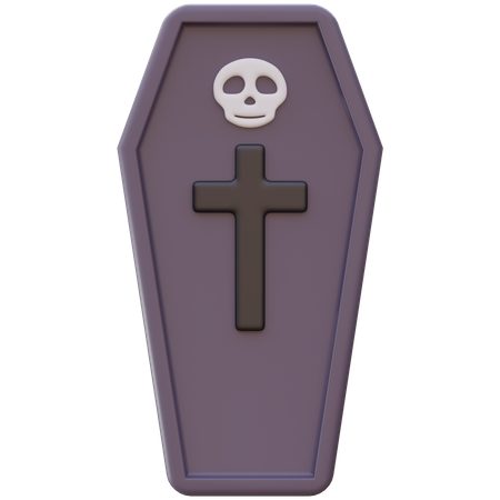 Ghost Coffin Of Halloween Day  3D Icon