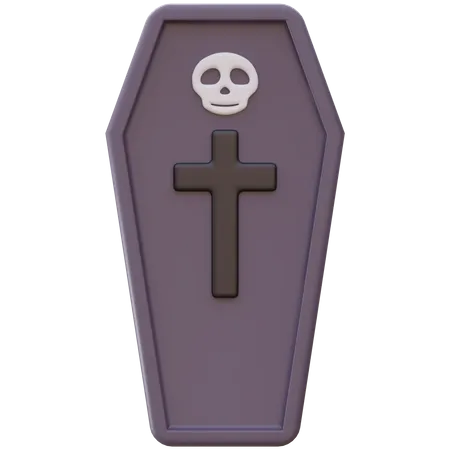 Ghost Coffin Of Halloween Day 3 D Icon Illustration 3D Icon