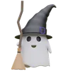 Ghost holding broom