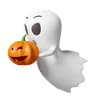 Ghost Holding Pumpkin