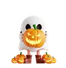 Ghost Holding Pumpkin